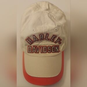 Harley-Davidson Beige and Orange Cap
